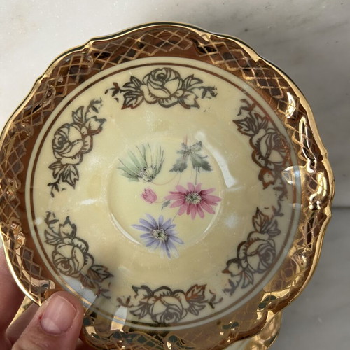 Vintage Bareuther Waldsassen Bavaria porcelain plates and platter