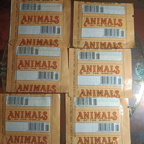 Panini Animals sticker packs new, set of 6 from 1990