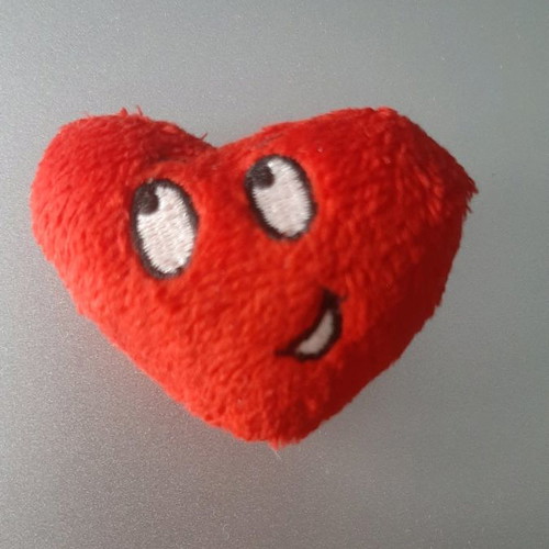 Heart-shaped magnet used, furry