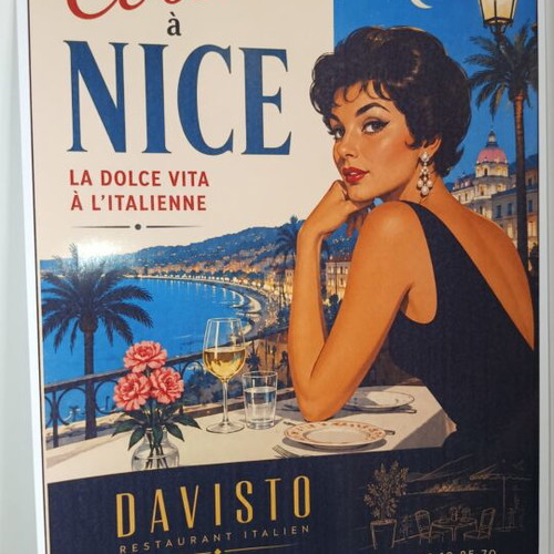 Woman vintage poster A4