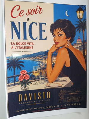 Woman vintage poster A4
