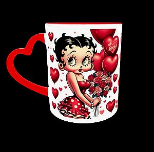 Betty Boop-Κεραμικη κούπα καρδιά 325ml