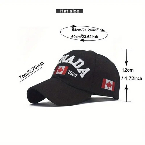 Unisex cotton vintage CANADA hat new with embroidered letters