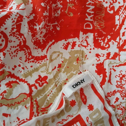 DKNY scarf like new, cotton 45x45cm with vibrant colors