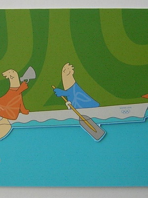 Athens 2004 Olympic Games postcard, rowing, new