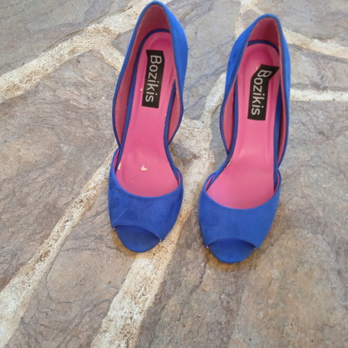 Bozikis blue suede pumps size 37 used