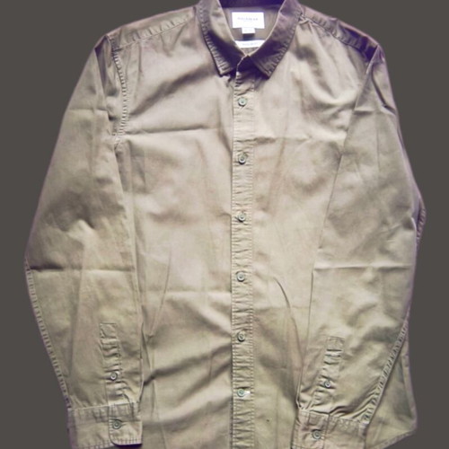 Pull & Bear Long Sleeve Shirt new, khaki, size M