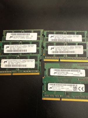 Μνήμες Laptop Micron DDR3 & DDR3L πακέτο 7 τεμάχια σαν καινούργιο