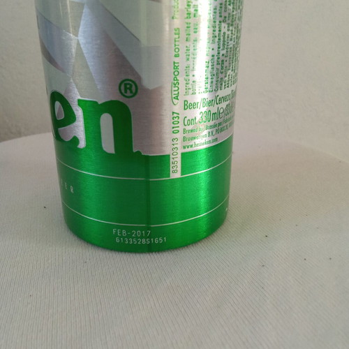 Heineken collectible neon aluminum beer bottle Greek 2016