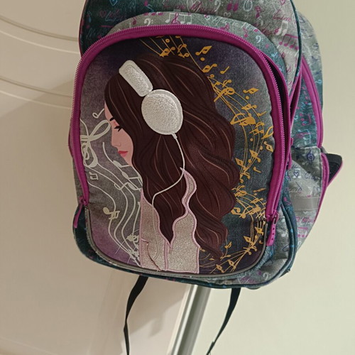 Polo Santoro school backpack with headphone port