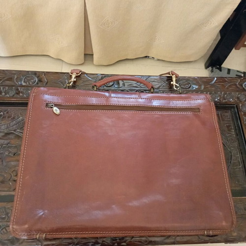 Leather Briefcase Romeo Renato new, brown, made in Italy