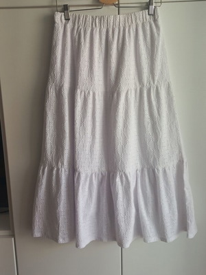 Sinsay midi white skirt