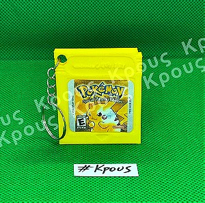 Κίτρινο Μπρελόκ σε Σχέδιο GameBoy Κασέτα Pokémon Game Boy Yellow Version