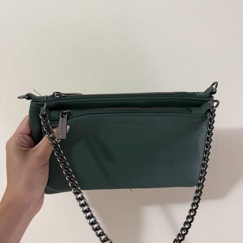 Pierre Cardin dark green crossbody bag, new