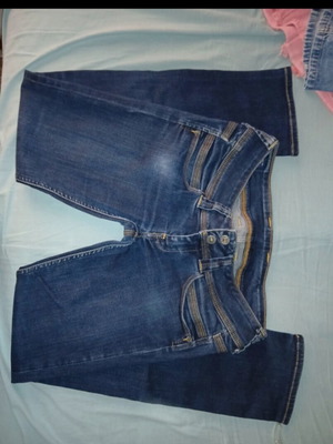 Τζιν Pepe Jeans χαμηλομέσο εφαρμοστό push up με κουμπιά και φερμουάρ, σαν καινούργιο