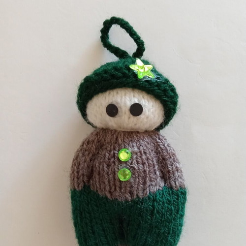 Knitted doll handmade, new