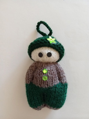 Knitted doll handmade, new