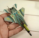Model airplane used, hand-painted plastic