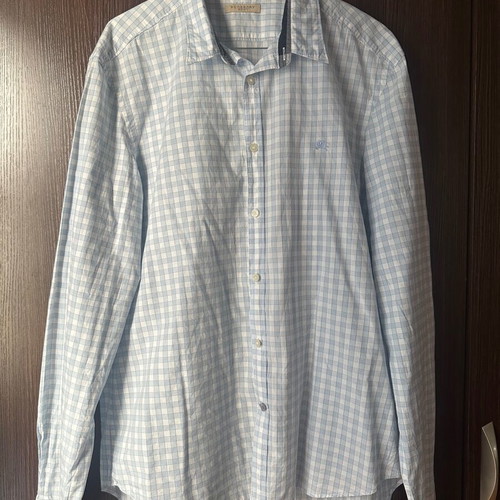 Burberry Brit XL checked shirt used, authentic, light blue and white