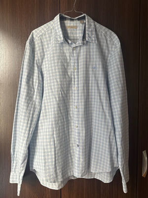 Burberry Brit XL checked shirt used, authentic, light blue and white