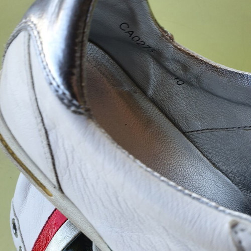 Dolce Gabbana men's white sneakers, size 10