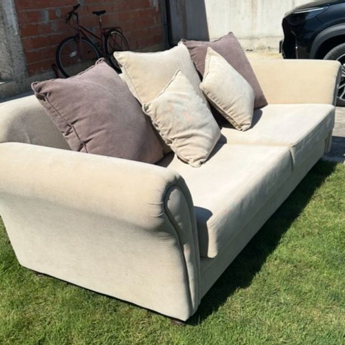 Three-seater sofas used, set of 2 pieces