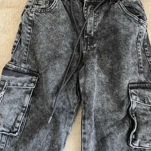 Cargo women's pants new, black denim, size 34