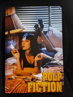 Pulp Fiction Mia Wallace Metal Sign like new