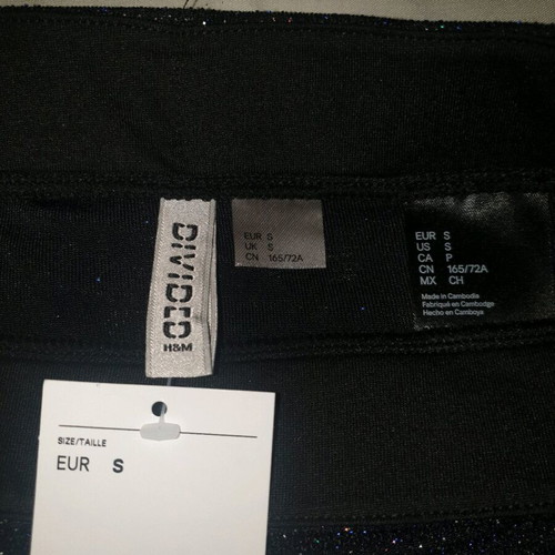 Midi skirt new H&M small blue star with strass