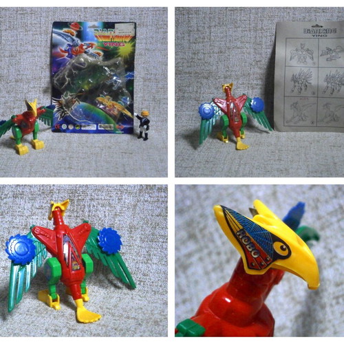 YING Bianxing vintage transformer bootleg bird robot figure, open card