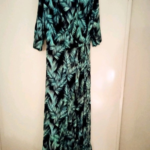 Achilleas Accessories long airy wrap dress like new, black green