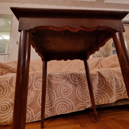 Coffee table used, square, 1960s, solid wood