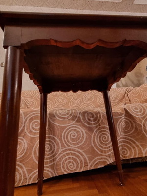 Coffee table used, square, 1960s, solid wood