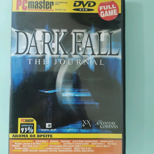 Dark Fall full game like new from PC master