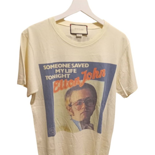 Gucci Elton John t-shirt like new, beige, unisex size M