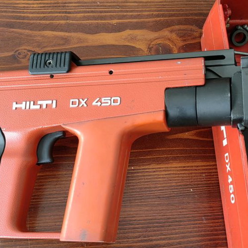 Hilti DX450 nail gun used with consumables