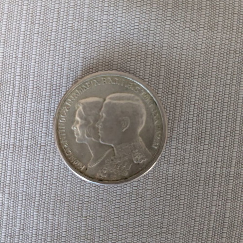 Authentic silver 30 drachma coin Constantine and Anne Marie 1964