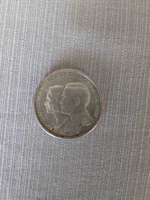 Authentic silver 30 drachma coin Constantine and Anne Marie 1964