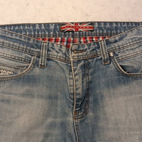 John Richmond jeans used, light blue vintage wash, men's