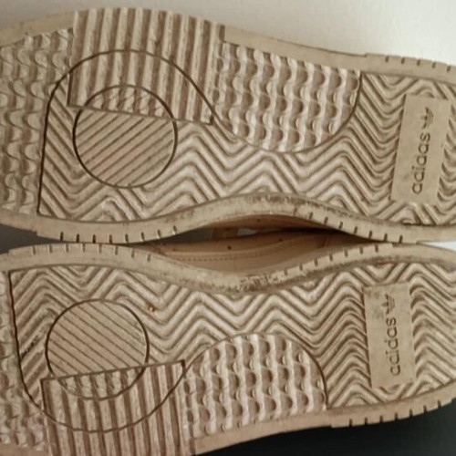 Adidas Soupercourt athletic shoes used, beige, size 43.5