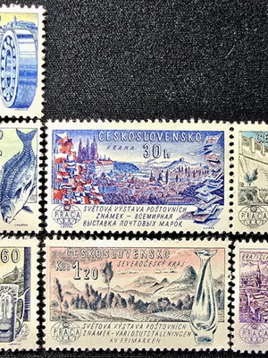 Τσεχοσλοβακία σειρά 7 γραμματοσήμων 1961 καινούργια, ασφράγιστα