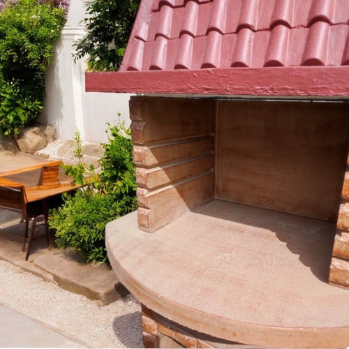 Carmen Concrete Barbecue Beige and Brown