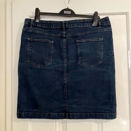 Tex Woman vintage stretch denim mini skirt used UK 20-EU 48