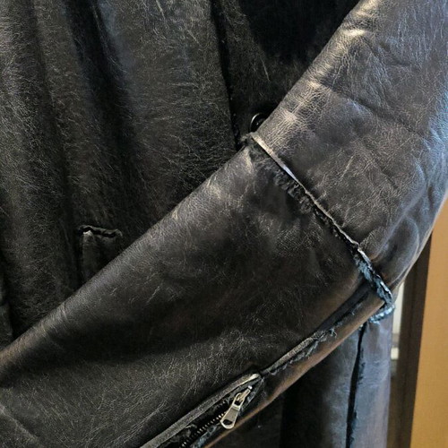 Guess leather coat like new, black, size L