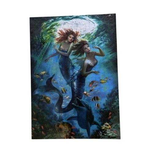 The Mermaids framed puzzle art like new 35x50cm