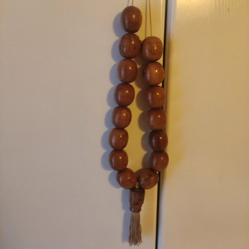 Wooden worry beads large new length 50cm