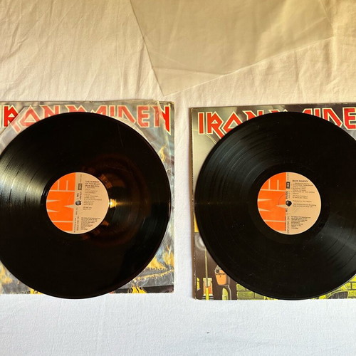 Iron Maiden vinyl record pack of two first Greek pressings