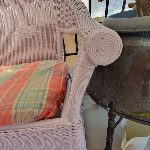 Bamboo loveseat sofa, ideal for balcony or garden