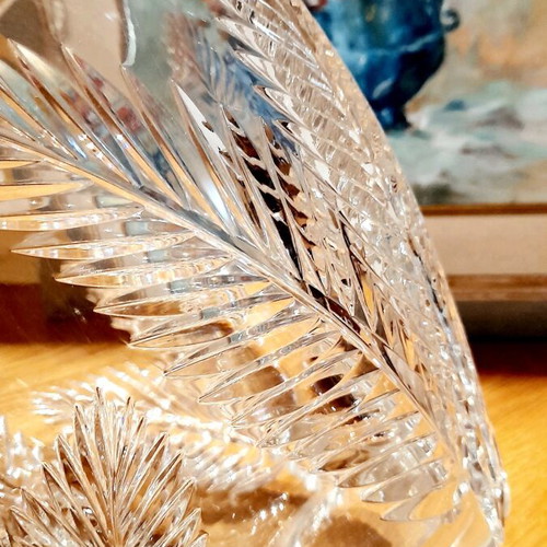 Crystal Vase heavy Bohemia or Rogaska cut lead crystal new