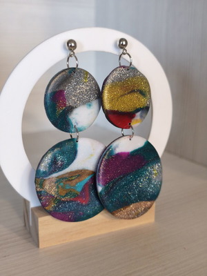 Earrings handmade, colorful, made to order